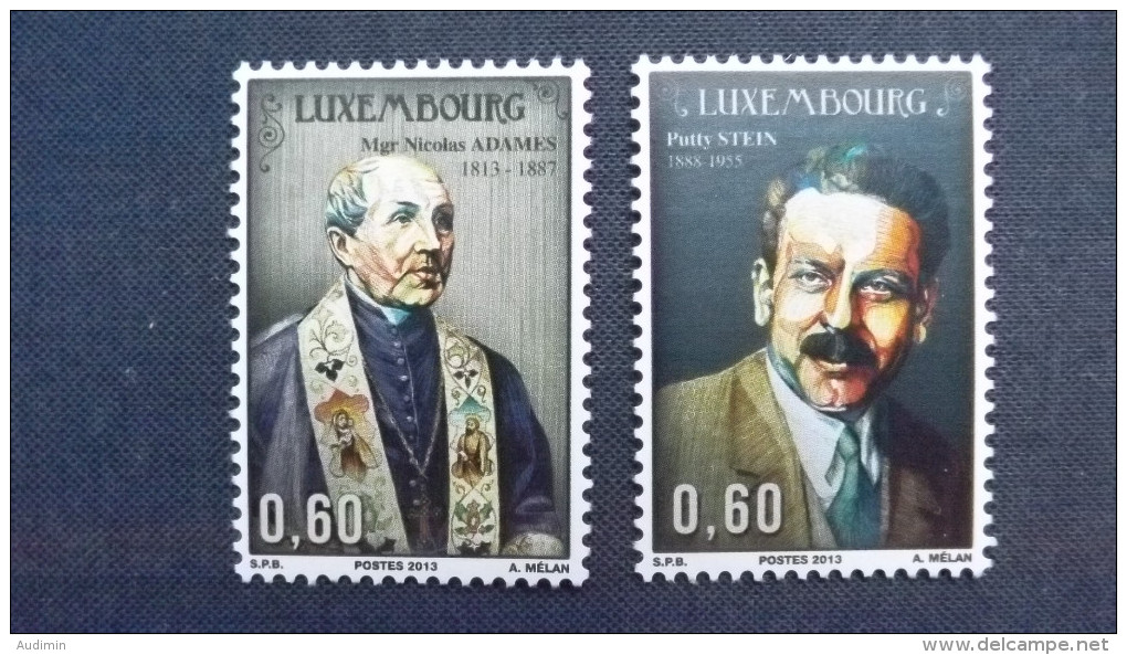 Luxemburg 1972/3 **/mnh, Nicolas Adames, Erster Bischof Von Luxemburg, Putty Stein (1888-1955) Komponist - Blocs & Feuillets