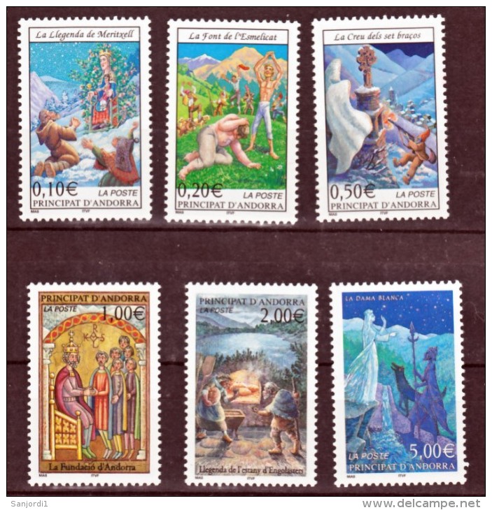 Andorre 559 564 Légendes Andorranes 2002 Neuf ** TB MNH Sin Charnela Faciale 8.8 - Unused Stamps