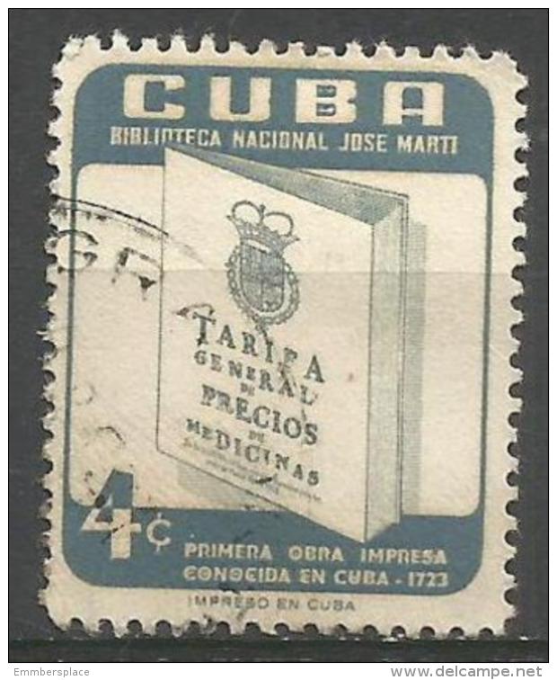 Cuba - 1957 National Library 4c Used   Sc 582 - Oblitérés