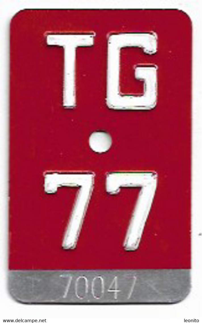 Velonummer Thurgau TG 77 - Placas De Matriculación