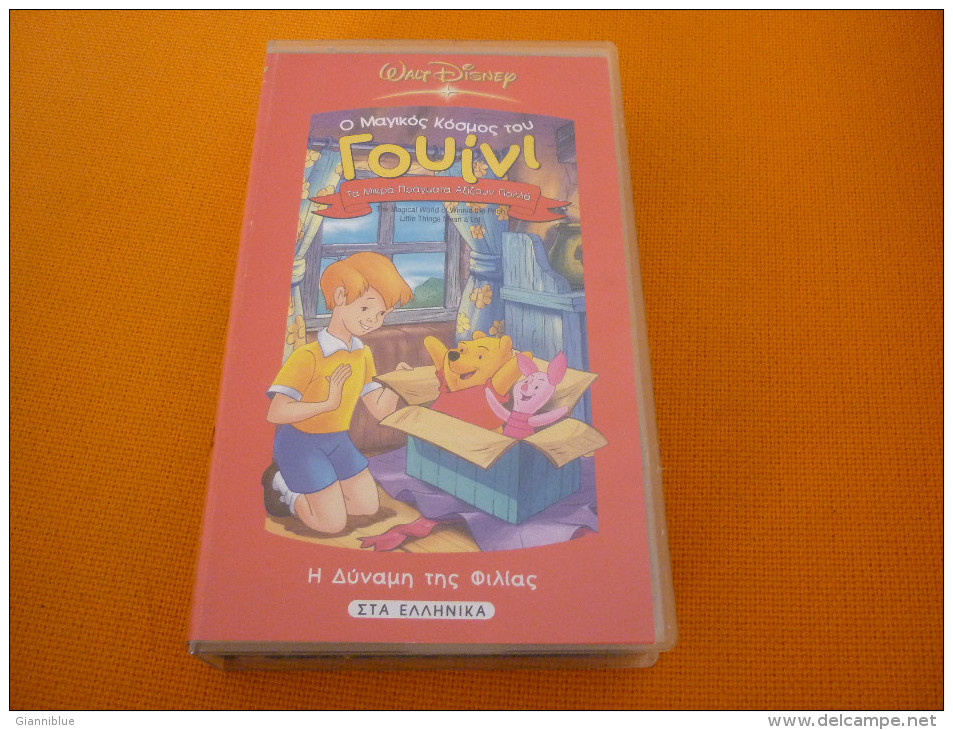 Walt Disney The Magical World Of Winnie The Pooh Little Things Mean A Lot Old Greek Vhs Cassette Video Tape From Greece - Dessins Animés