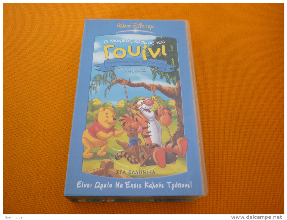 Walt Disney The Magical World Of Winnie The Pooh Growing Up With Pooh - Old Greek Vhs Cassette Video Tape From Greece - Dessins Animés