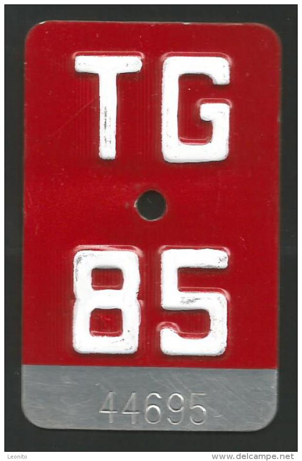 Velonummer Thurgau TG 85 - Number Plates