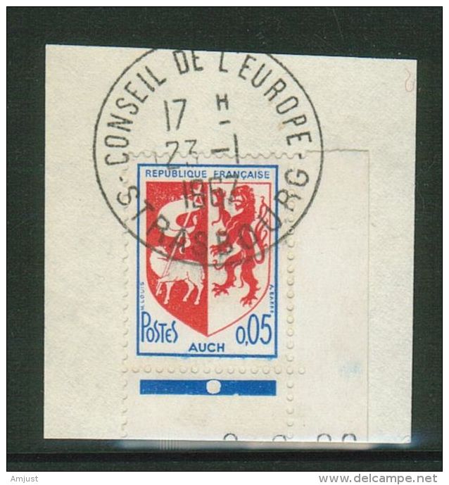 France // Timbres De Service // Y&T  Cachet Du Conseil De L'Europe  Sur Fragment - Lettres & Documents