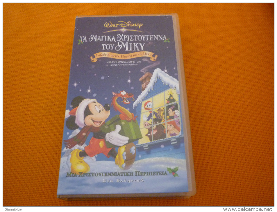 Walt Disney Mickey's Magical Christmas Noel - Old Greek Vhs Cassette Video Tape From Greece - Dessins Animés