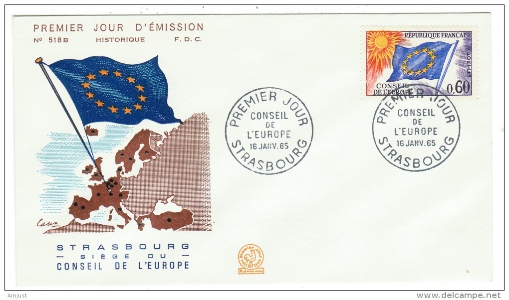 France // Timbres De Service // Y&T  34    FDC 1965 - Brieven & Documenten