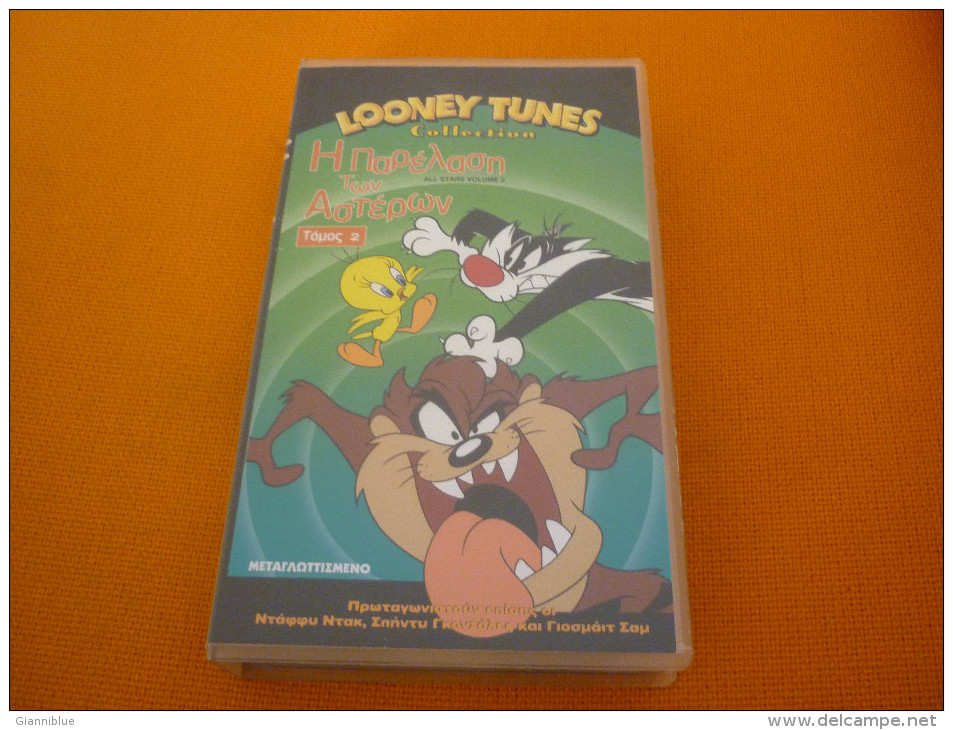 Tasmanian　vol　Collection　old　tape　Tweety　Looney　Cartoons　cassette　Stars　video　Tunes　Greece　All　Greek　Sylvester　Devil　vhs　from