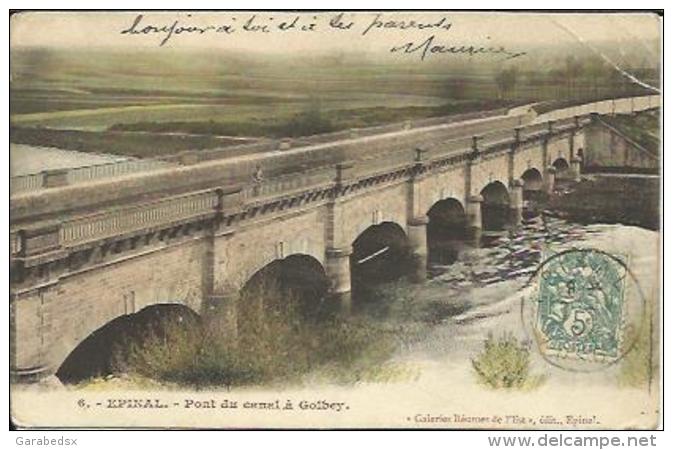 CPA Colorisée De EPINAL - Pont Du Canal à Golbey (Galeries Réunis De L´Est, édit.). - Epinal