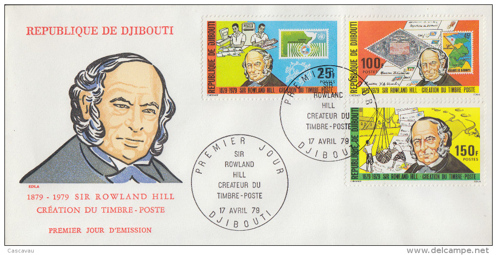 Enveloppe  FDC  1er  Jour   DJIBOUTI    Sir   Rowland  HILL    1979 - Rowland Hill