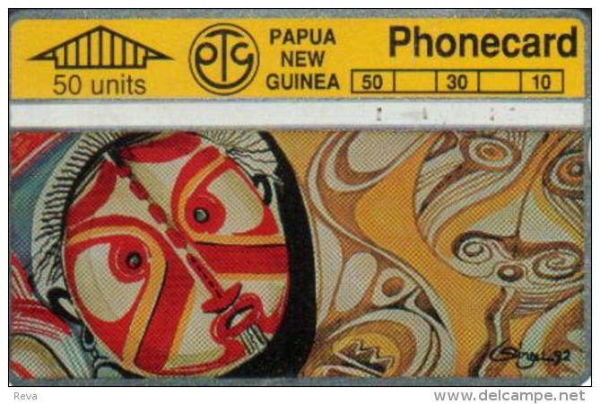 PAPUA NEW GUINEA 50 U NATIVE ART MASKS PNG-026 L & G CODE:301B CV.$15US READ DESCRIPTION !! - Papua Nueva Guinea