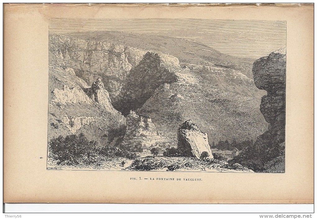 La Fontaine De Vaucluse   1892 - Prints & Engravings