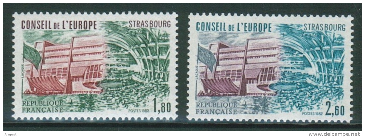 France // Timbres De Service //Conseil De L´Europe //  Y&T 73-74  Timbres Neufs ** - Ongebruikt