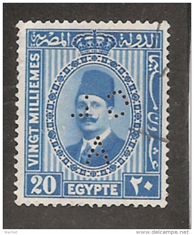 Perfin Perforé Firmenlochung Egypt Sc 142 CL A Crédit Lyonnais Alexandrie - Used Stamps