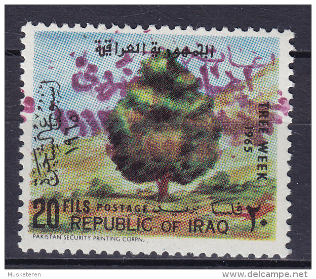 Iraq Irak 1965 Mi. 404    20 F Woche Des Baumes PURPLE Revolutionary PRIVATE Overprint MH* SCARCE !! - Irak