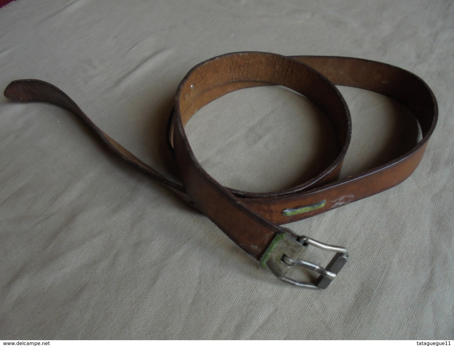 Ancien - Ceinture Cuir Homme Grande Taille - Broekriemen En Gespen