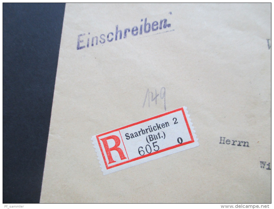 Saargebiet Volksabstimmung 13.1. 1935 Sonderstempel. Nr. 178 - 194 Auf R-Briefen! Saarbrücken 2 - Mühlheim! Hoher KW!! - Briefe U. Dokumente