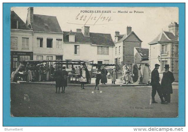 CPA - Métier Marchands Ambulants Le Marché Aux Poissons FORGES LES EAUX 76 - Forges Les Eaux