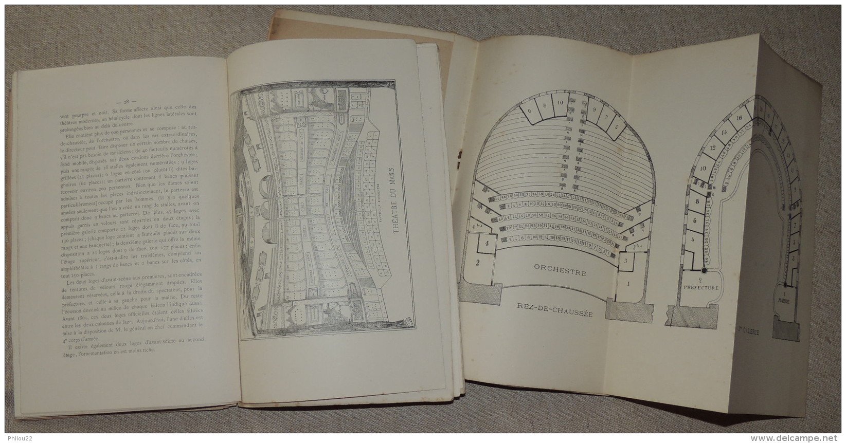 NOTICE SUR LE THEATRE ET LES ANCIENNES SALLES DE SPECTACLES DU MANS / L. HUBLIN - 1801-1900