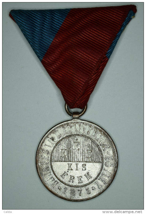 Hongrie Hungary Ungarn 1875 " Budapest (Buda) Gymnastics Club " SILVER Plated Argenté - Andere & Zonder Classificatie