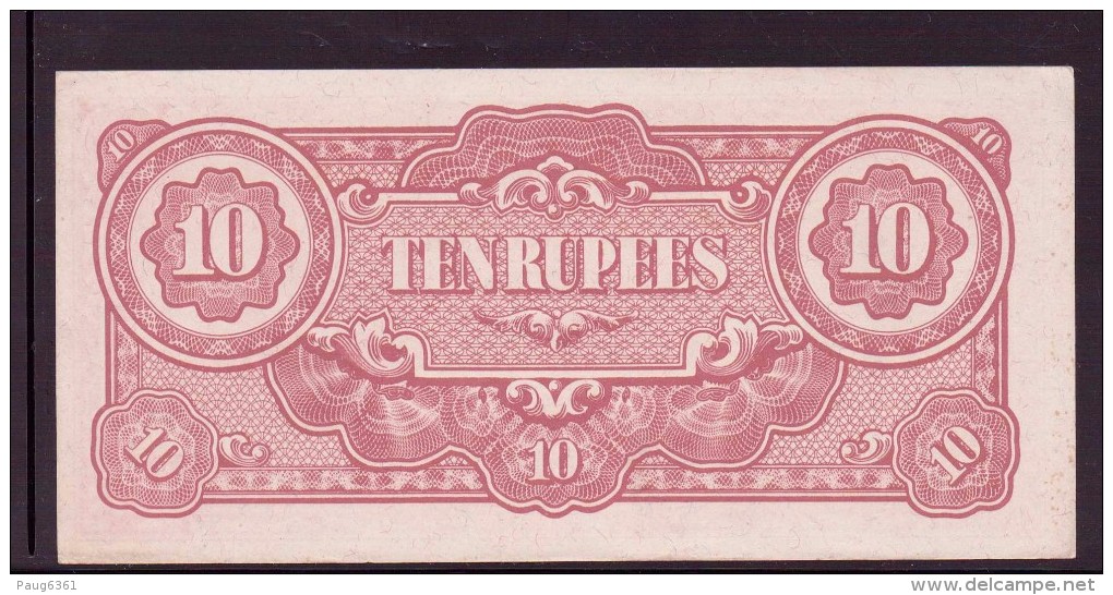 OCCUPATION JAPONAISE EN BIRMANIE 1942 10 RUPEES  NEUF UNC P16 - Myanmar