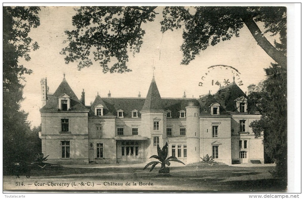 CPA 41 COURS CHEVERNY CHATEAU DE LA BORDE 1928 - Cheverny