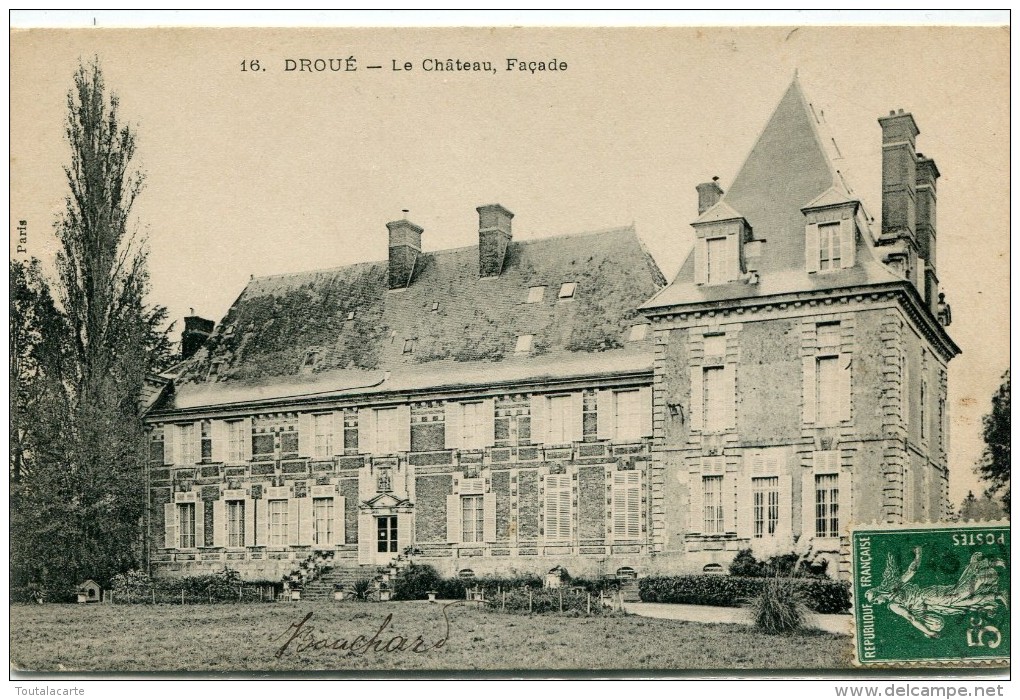 CPA 41  DROUE LE CHATEAU FACADE 1911 - Droue