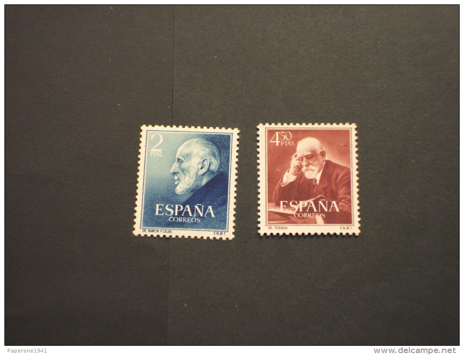 SPAGNA - 1952 MEDICI 2 Valori  - NUOVI(++) - Unused Stamps