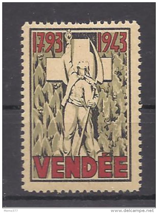 FRANCE --- ERINOPHILIE --- Vignette VENDEE  1793 - 1943 - Tourisme (Vignettes)