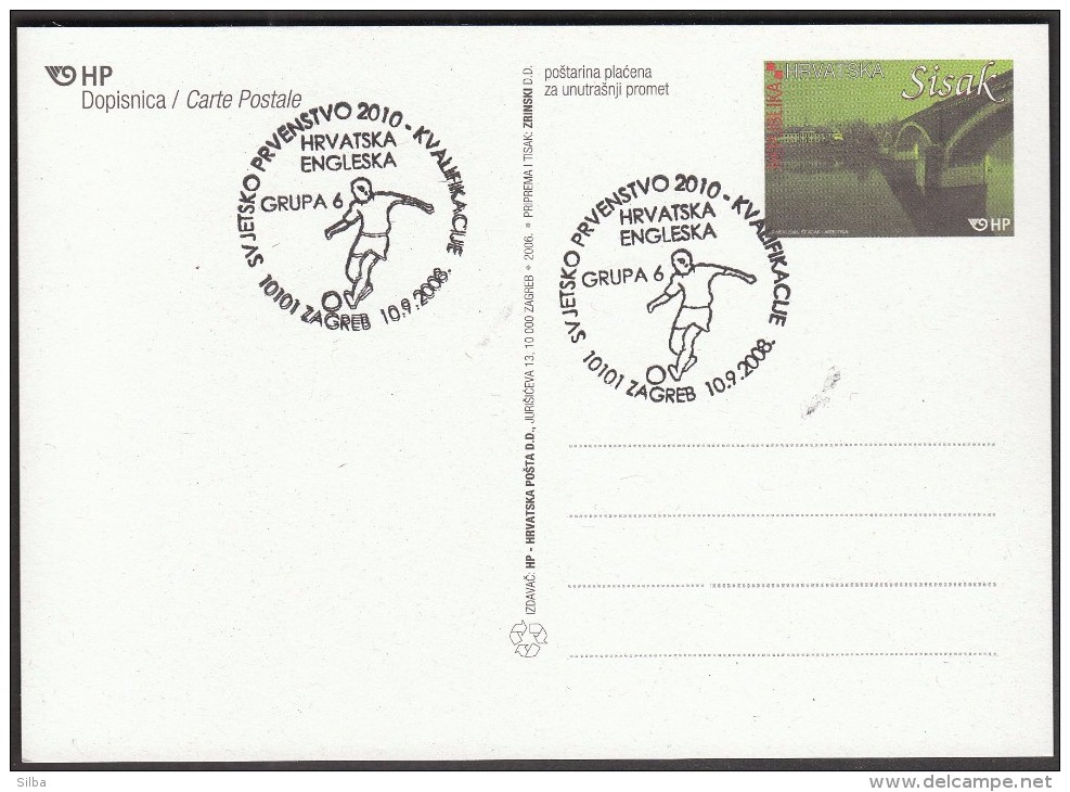 Croatia Zagreb 2008 Soccer Football World Championship South Africa 2010 Qualifying Round Group 6 Croatia - England - 2010 – África Del Sur