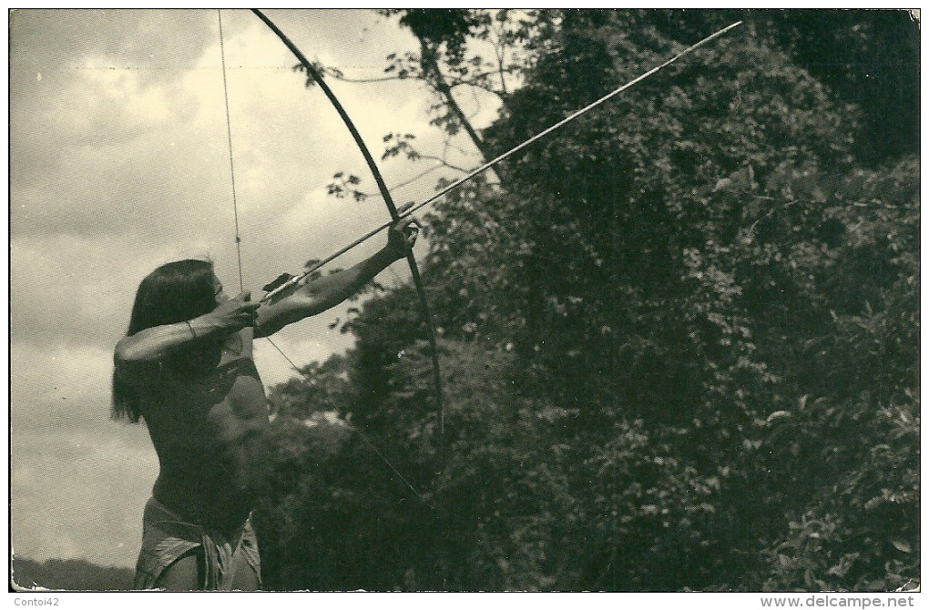 GUYANE CARTE PHOTO INDIEN INDIENS CHASSE - Autres & Non Classés