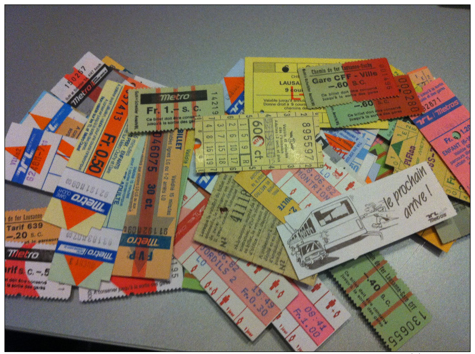 Lot De Tickets Métro Lausane Ouchy - Europe