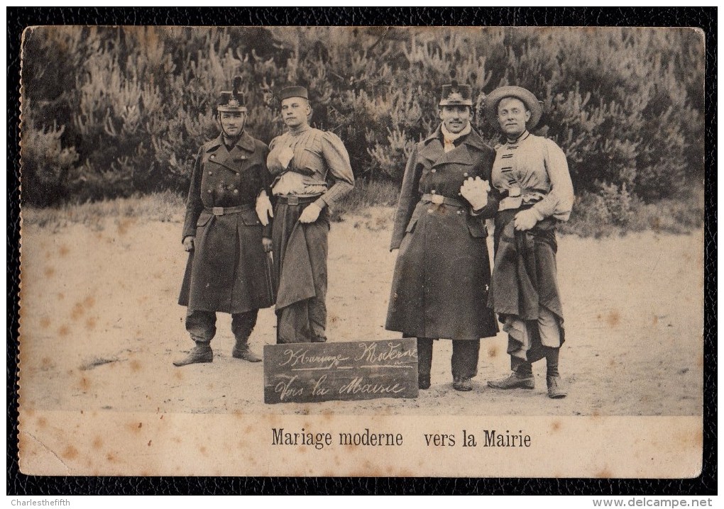 DE L'HUMOUR à BOURG LEOPOLD - " MARIAGE MODERNE VERS LA MAIRIE " HUMOR IN LEOPOLDSBURG - Leopoldsburg (Kamp Van Beverloo)