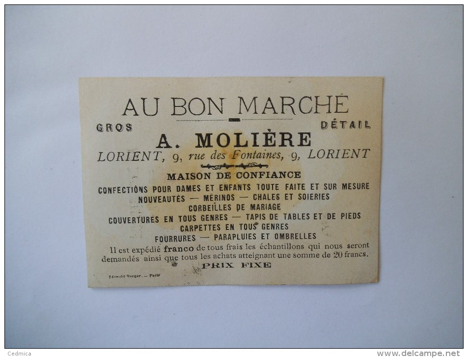 LES PETITES LAVANDIERES A. MOLIERE AU BON MARCHE LORIENT 9 RUE DES FONTAINES - Au Bon Marché