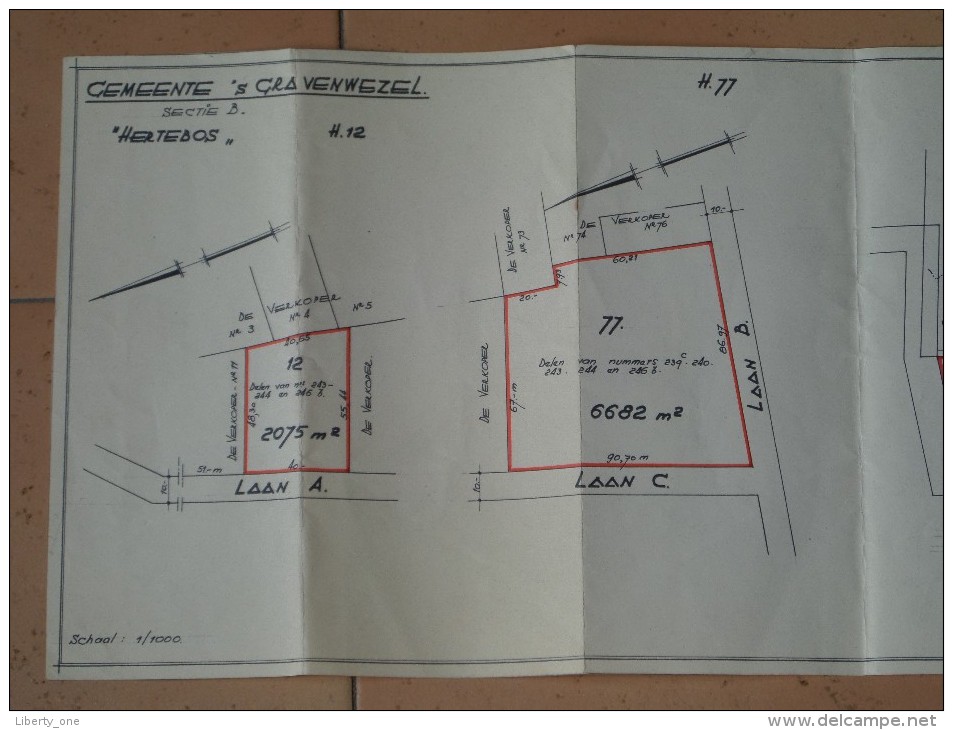 Gemeente 's GRAVENWEZEL " Hertebos " ( R. De Winter Deurne Eksterlaar Schatter ) Anno 1957 ( Zie Foto´s Voor Detail ) ! - Autres & Non Classés