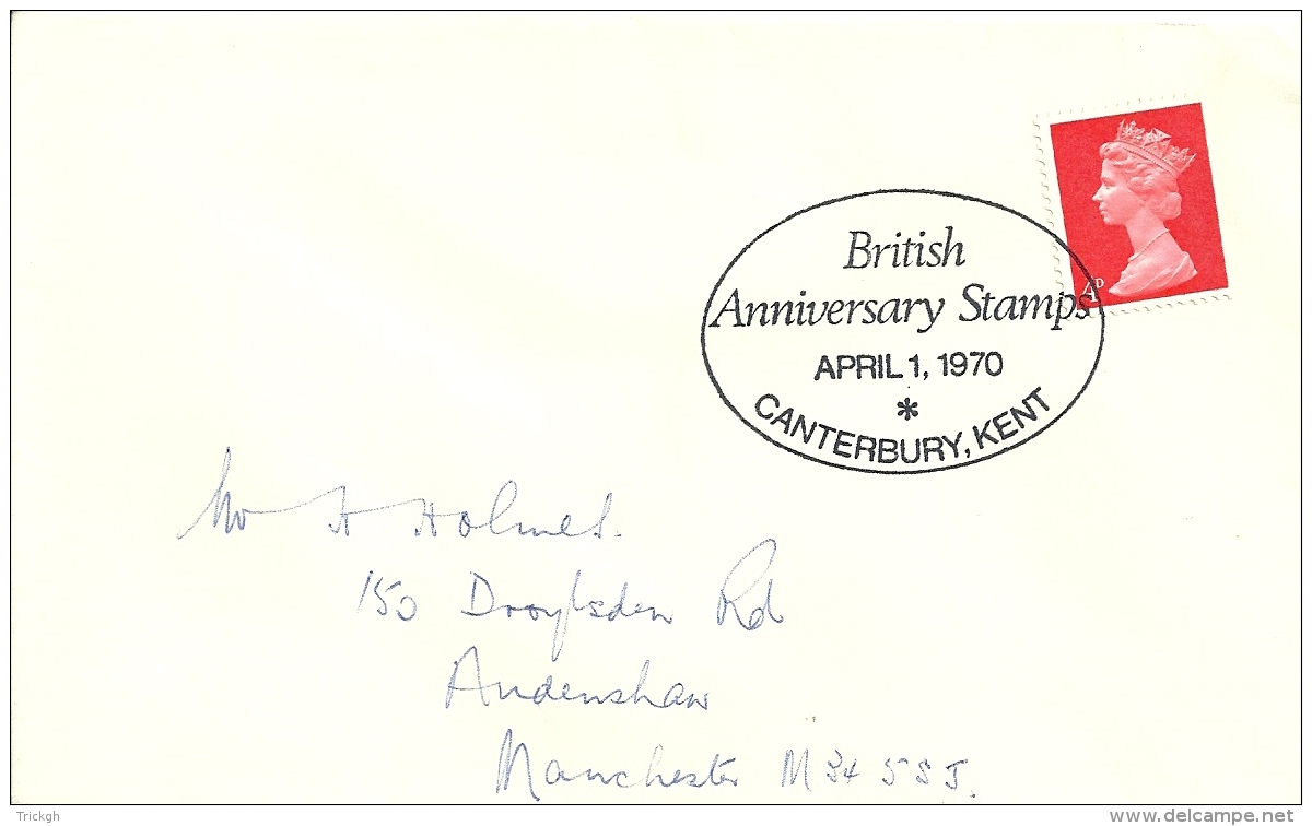 UK 1970 Canterbury &gt;&gt; Manchester / Stamps - Lettres & Documents