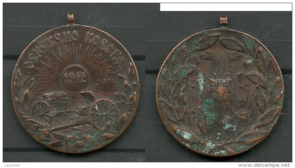 Medaille Serbien 1912 Kosovo - Pièces écrasées (Elongated Coins)