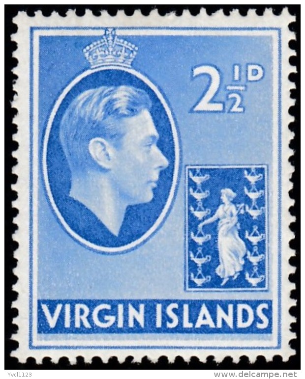 VIRGIN ISLANDS BRITISH - Scott #80 King George VI (*) / Mint LH Stamp - Iles Vièrges Britanniques