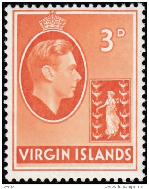 VIRGIN ISLANDS BRITISH - Scott #81 King George VI / Mint LH Stamp - British Virgin Islands