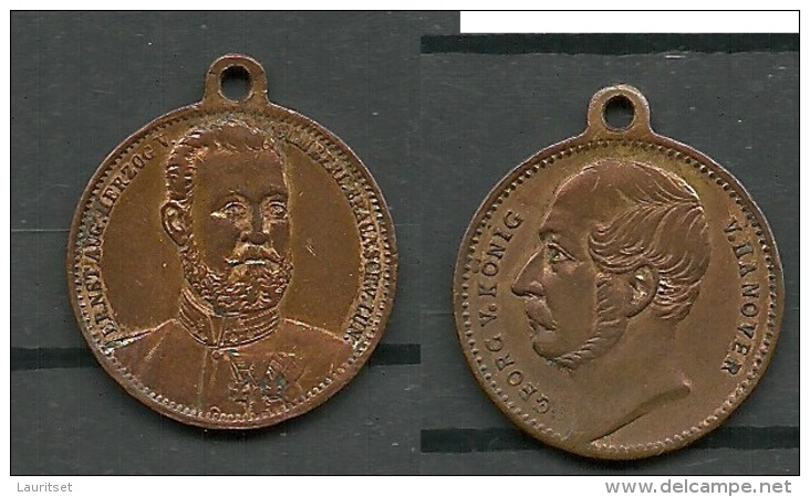 Medaille Deutschland Georg V König V. Hannover - Souvenir-Medaille (elongated Coins)