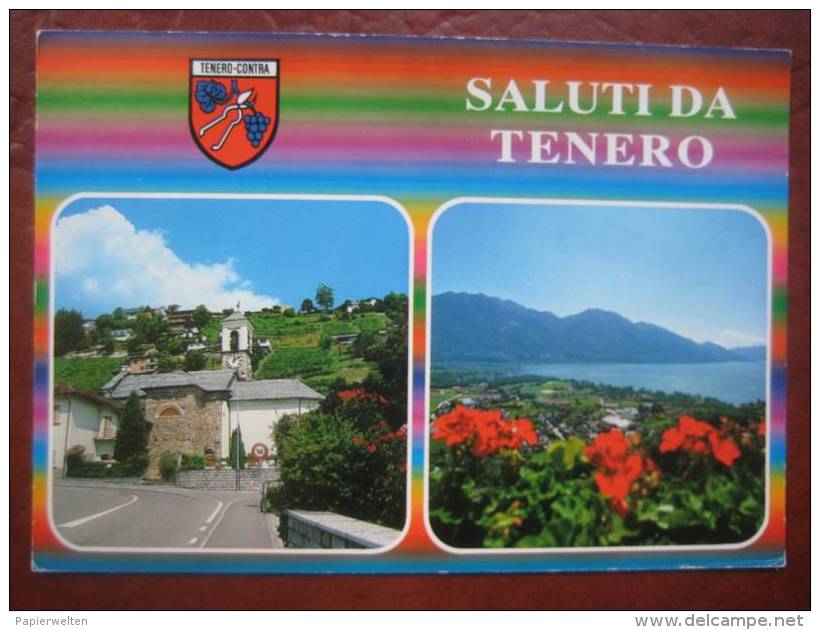 Tenero-Contra (TI) - Zweibildkarte "Saluti Da Tenero" - Tenero-Contra