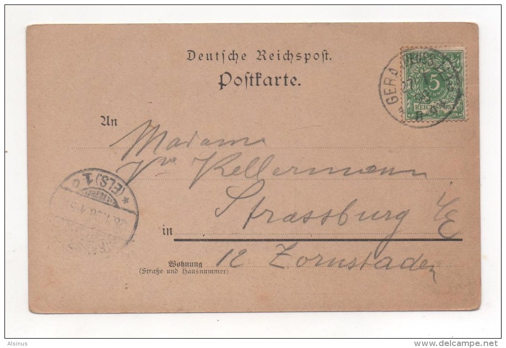 GRUSS AUS GERA - DER FÜRSTL. KÜCHENGARTEN - LITHO - PIONNIERE DE 1898 - Gera