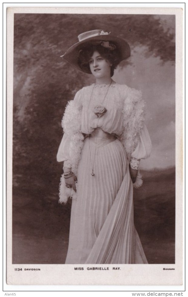 Gabrielle Ray, English Actress Theatre Entertainer, C1900s Vintage Real Photo Postcard - Artistes