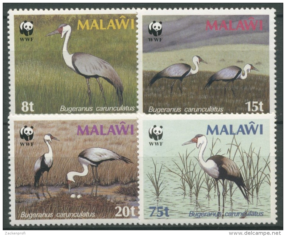 Malawi 1987 WWF Naturschutz Klunkerkranich 477/80 X Postfrisch - Malawi (1964-...)