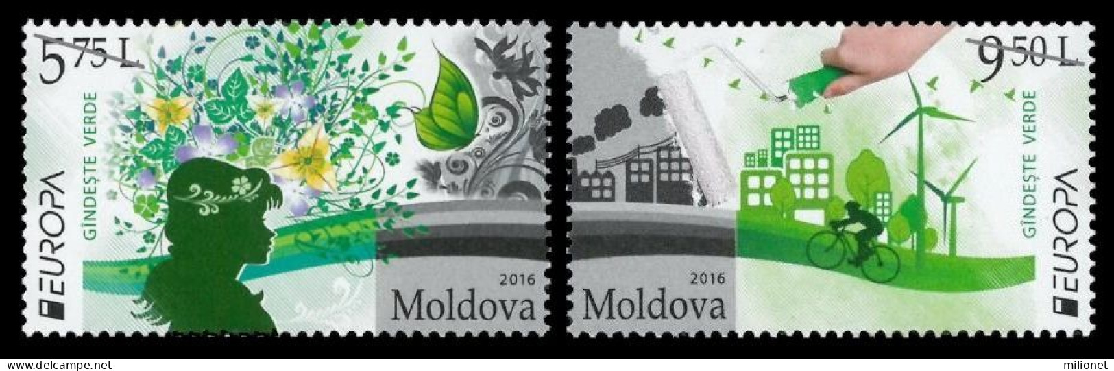 SALE!!! MOLDAVIA MOLDOVA MOLDAVIE MOLDAWIEN 2016 EUROPA CEPT Think Green 2 Stamps Set MNH ** - 2016