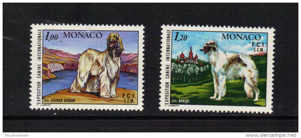 Monaco Timbres Neuf ** De 1978 N°1163 Au N°1164  Chiens - Unused Stamps