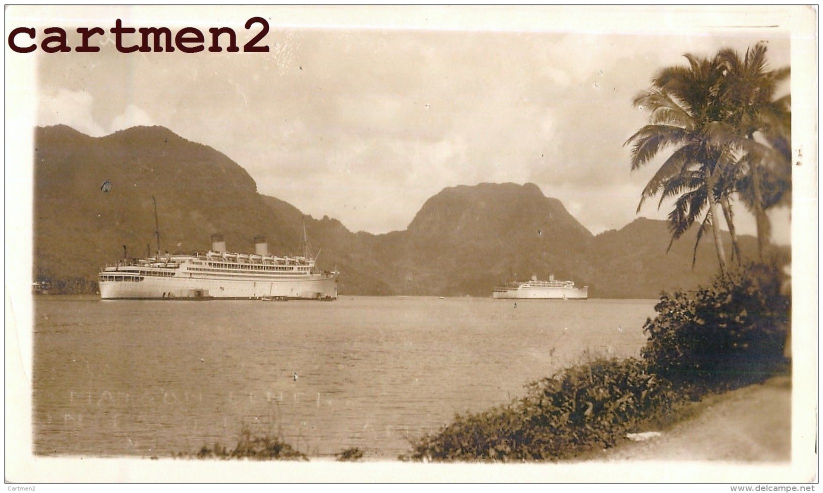 ILES SAMOA UNE PLAGE BATEAU PAQUEBOT BOAT OCEANIE - Samoa