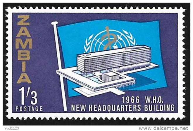 ZAMBIA - Scott #27 Inaguration Of WHO Headquarters - Geneva / Mint H Stamp - Zambie (1965-...)