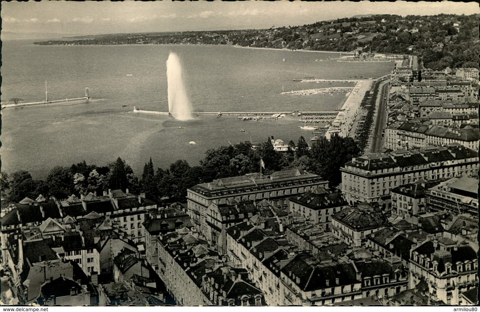 N° 29 QQQ 47  GENEVE LA RIVE GAUCHE DU LAC ET LE COTEAU DE COLOGNY - Cologny