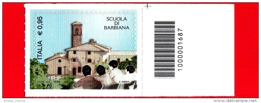 Nuovo - ITALIA - 2015 - Scuola Di Barbiana - Scuola  - 0.95 € - Serie Tematica “il Senso Civico”  - Milani - Barre 1687 - Codici A Barre