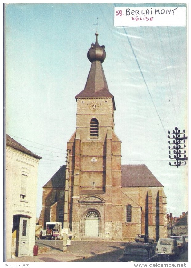 NORD - 59 -  BERLAIMONT - CPSM GF Couleur - L'église - Berlaimont